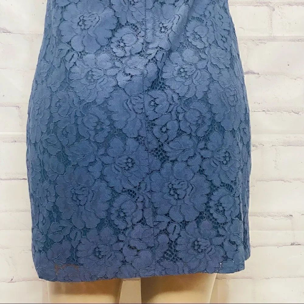 Charles Henry blue floral lace shift dress size small - Picture 9 of 11